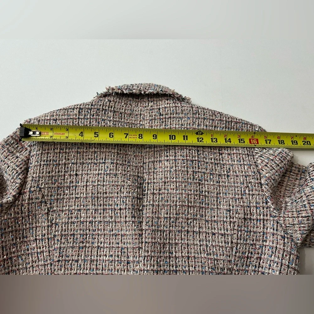 WHBM White House Black Market Studio Tweed Knit Blazer Jacket Coat Chic Sz 12 - Picture 12 of 16